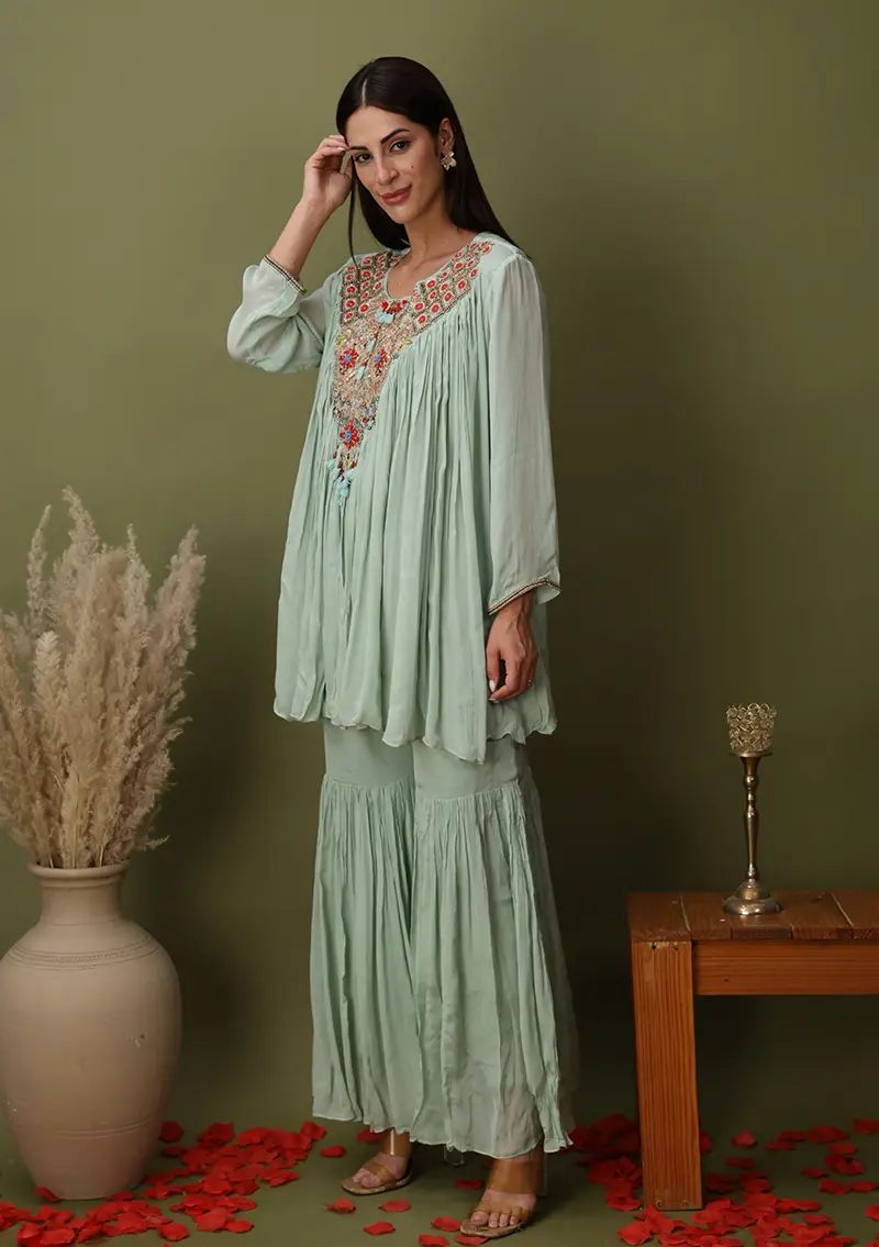 Aafreen Dusty Rose Kurta Set