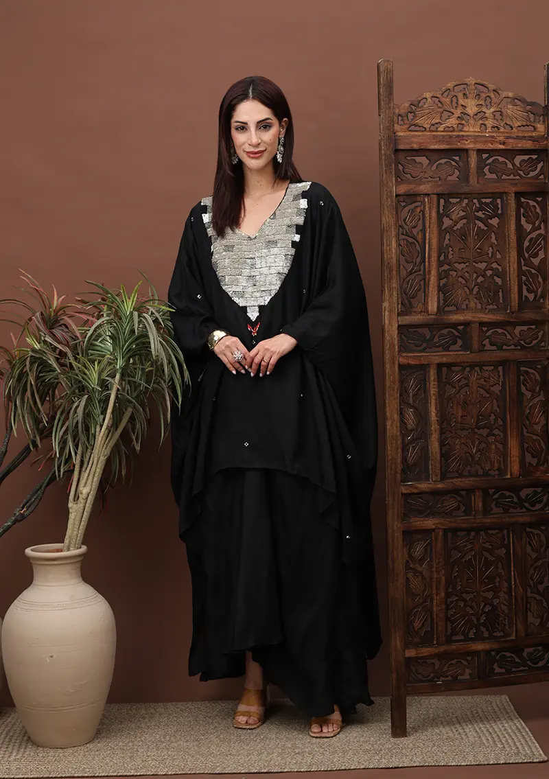 Ruhani Sapphire Silk Suit Set